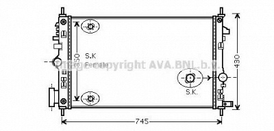 AVA QUALITY COOLING ola2473 -  Радиатор, охлаждение двигателя